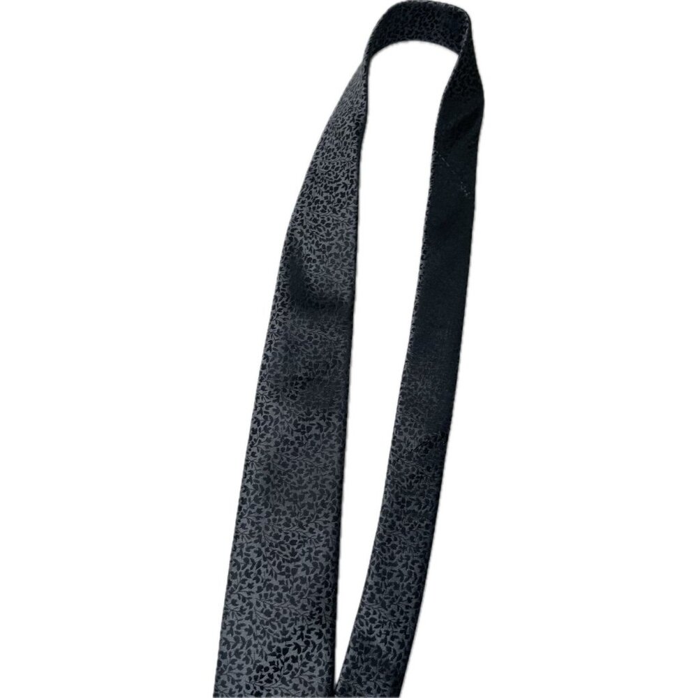 Ted Baker 100% Silk Floral Tie Black Gray Narrow W: 2.8” L:59” - Picture 7 of 9